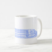 Blauwdrukken bij Space Shuttle Koffiemok (Voorkant rechts)