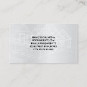 Blauwdrukken | Bouwnijverheid Logo | Eigenschappen Visitekaartje (Achterkant)