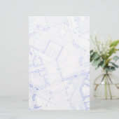 Blauwdrukken Briefpapier (Staand voorkant)