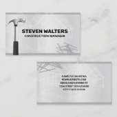 Blauwdrukken | Hamer en nagels Visitekaartje (Voorkant / Achterkant)