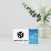 Blauwdrukken | Hamer Sleutel Zaag Visitekaartje (Staand voorkant)