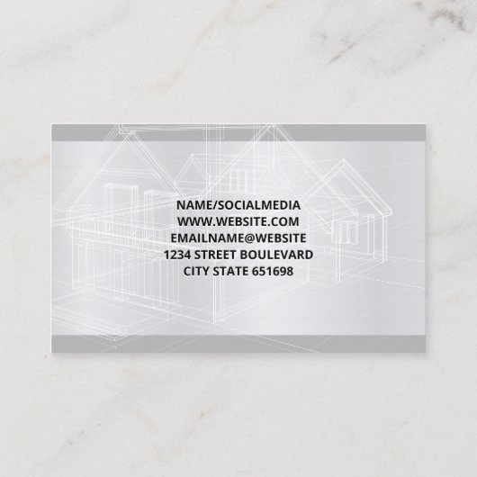 Blauwdrukken | Hardware Gereedschap Visitekaartje (Achterkant)