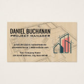 Blauwdrukken | Hout | Architect Logo Visitekaartje (Voorkant)