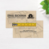 Blauwdrukken | Hout | Meetlint | Bouw Visitekaartje (Bureau)