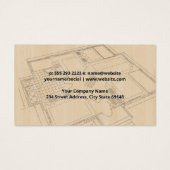 Blauwdrukken | Hout | Meetlint | Bouw Visitekaartje (Achterkant)