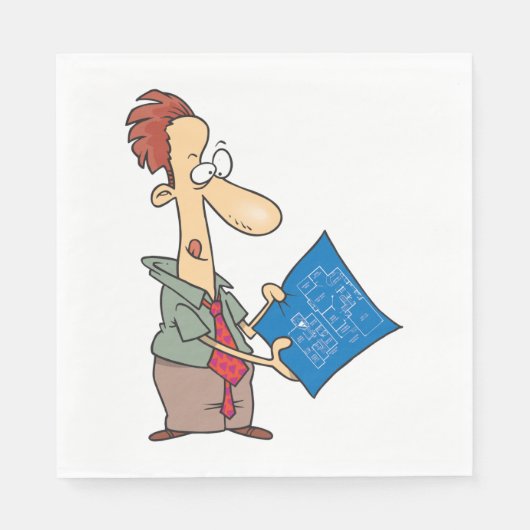 Blauwdrukken lezen Papieren servetten (Voorkant)