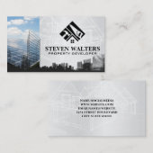 Blauwdrukken | Logo bouwbouwbouwbouwer Visitekaartje (Voorkant / Achterkant)
