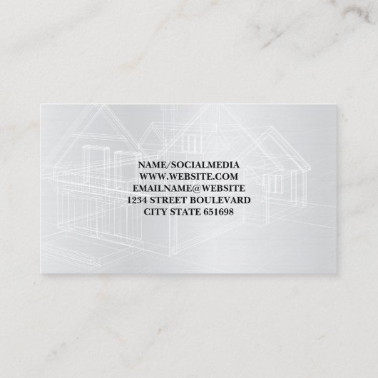 Blauwdrukken | Logo van zonnepaneel | Technologie Visitekaartje (Achterkant)