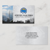 Blauwdrukken | Logo van zonnepaneel | Technologie Visitekaartje (Voorkant / Achterkant)