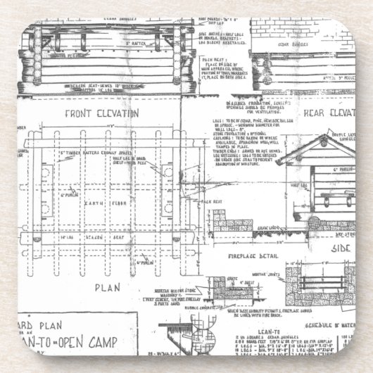 Blauwdrukken Onderzetter (Voorkant)