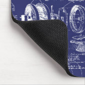 Blauwdrukken van Da Vinci // Muismat (Hoek)