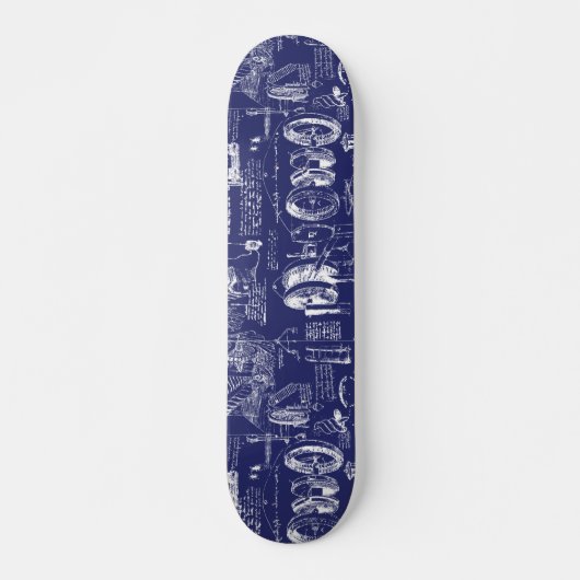 Blauwdrukken van Da Vinci // Skateboard (Voorkant)