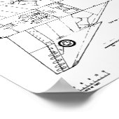 Blauwdrukken voor Avro Arrow Poster (Hoek)