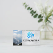 Blauwdrukken | zonnepaneel | Technische Logo Visitekaartje (Staand voorkant)
