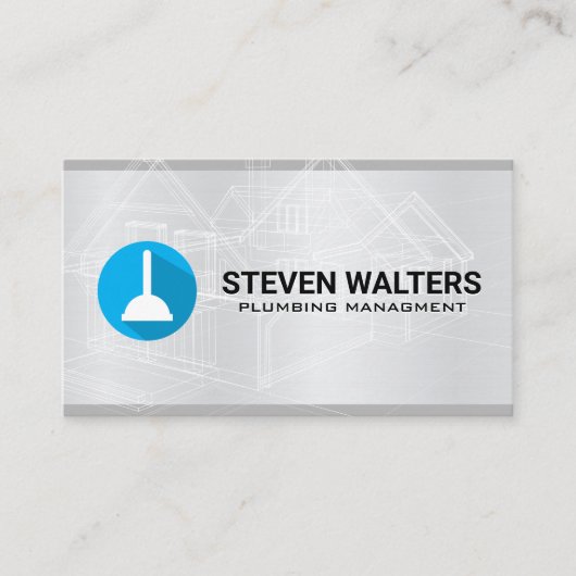 Blauwdrukken | zuigerpictogram visitekaartje (Voorkant)