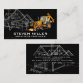 Blauwdrukschema's | Architect | Bulldozer Visitekaartje (Voorkant / Achterkant)
