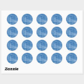 blauwdruktextuur ronde sticker (Vel)