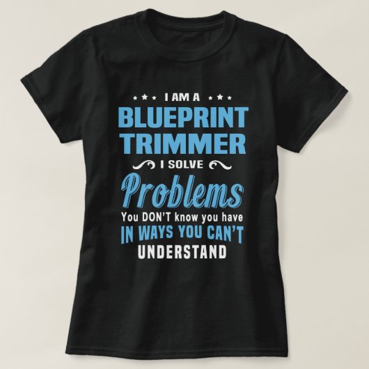 blauwdruktrimmer t-shirt (Design voorkant)