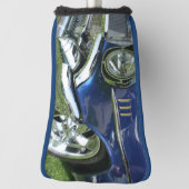 Blauwe 1957 Chevy oldtimer auto Golfheadcover (Draai 90)