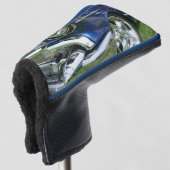 Blauwe 1957 Chevy oldtimer auto Golfheadcover (3/4 voorkant)
