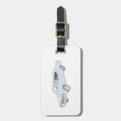 Blauwe 1967 Chevy Chevelle Pencil Stijltekening Bagagelabel (Voorkant verticaal)