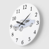 Blauwe 1967 Chevy Chevelle Pencil Stijltekening Grote Klok (Hoek)