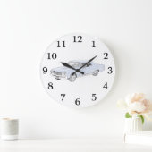 Blauwe 1967 Chevy Chevelle Pencil Stijltekening Grote Klok (Huis)