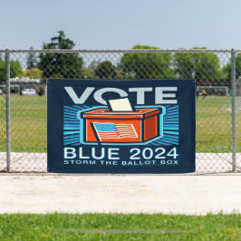 Blauwe 2024 presidentsverkiezingen spandoek