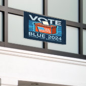 Blauwe 2024 presidentsverkiezingen spandoek (Buitenkant Gebouw)