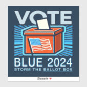 Blauwe 2024 presidentsverkiezingen sticker (Vel)