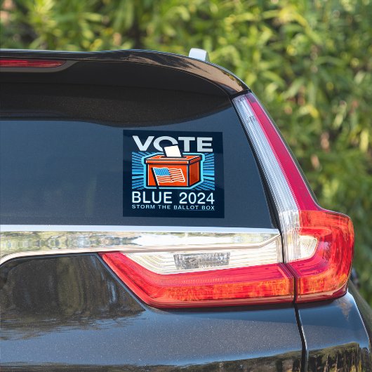 Blauwe 2024 presidentsverkiezingen sticker (Auto Zijkant)