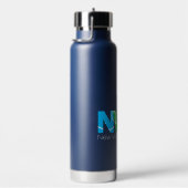 Blauwe 25e Jubileum NWC Waterfles met Stro (Rechts)