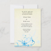 Blauwe 3,5-inch x 5-inch bruidskaart voor bruiloft kaart (Achterkant)