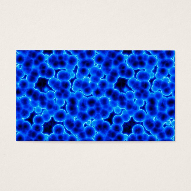 Blauwe 3D-cellen Visitekaartje (Voorkant)