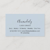 Blauwe 3D Makeup Event Planner Glitter Visitekaartje (Achterkant)