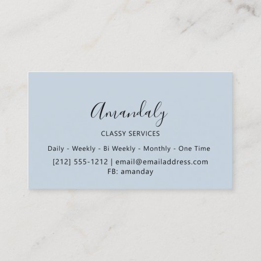 Blauwe 3D Makeup Event Planner Glitter Visitekaartje (Achterkant)