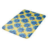 Blauwe 3d rozen badmat (Gekanteld)