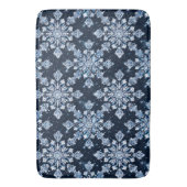 Blauwe 3D-sneeuwvlokken Badmat (Voorkant Verticaal)