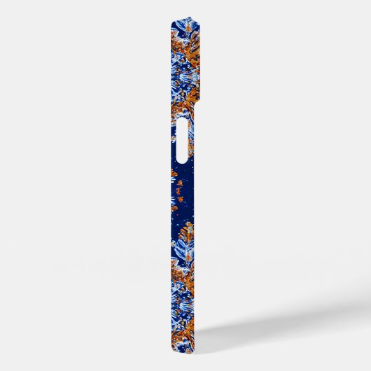 Blauwe 3D sneeuwvlokken Case-Mate iPhone Case (Achterkant / Rechts)