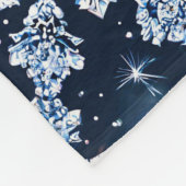 Blauwe 3D-sneeuwvlokken Fleece Deken (Hoek)