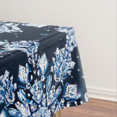 Blauwe 3D-sneeuwvlokken Tafelkleed (Voorbeeld)