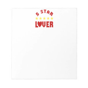 Blauwe 5 Sterren Liefhebber Notitieblok