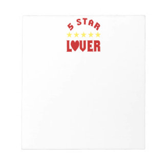 Blauwe 5 Sterren Liefhebber Notitieblok