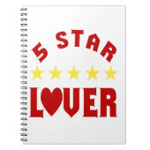 Blauwe 5 Sterren Liefhebber Notitieboek (Voorkant)