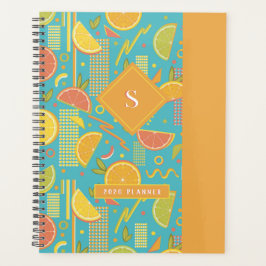 Blauwe 80’s citrusvruchten plakjes planner