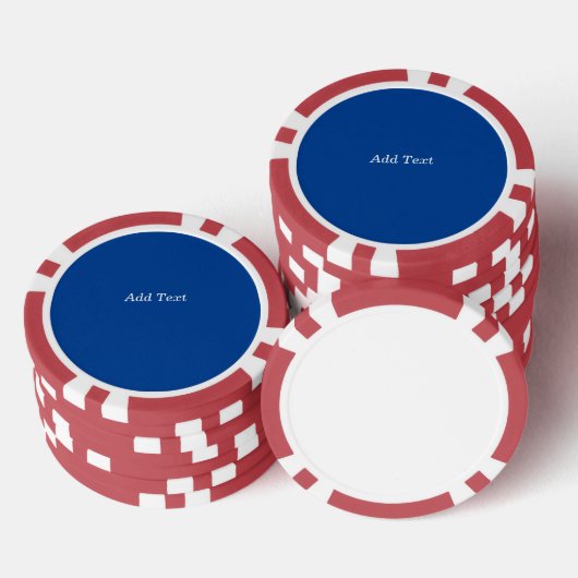 Blauwe aangepaste Creëer Je eigen tekst toevoegen Poker Chips (Opstapeling)