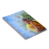 blauwe, aangepaste laptop notitieboek (Rechterzijde)