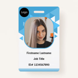 blauwe aangepaste medewerker, persoonlijke ID Badge