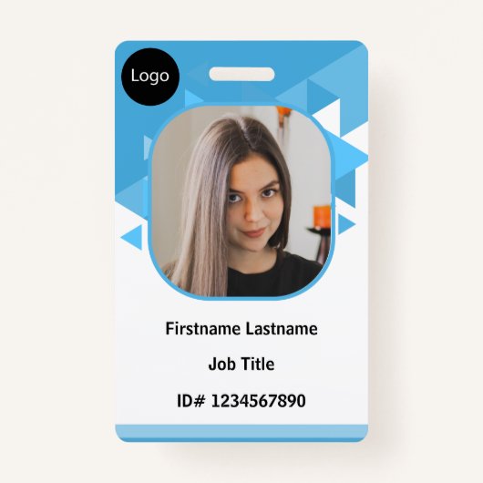 blauwe aangepaste medewerker, persoonlijke ID Badge (Voorkant)