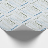 Blauwe Aangepaste Naam Cadeaupapier (Hoek)